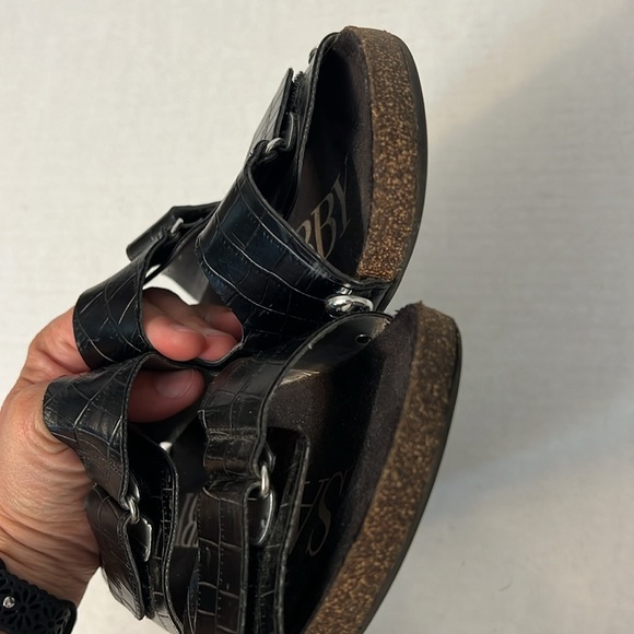 Sam & Libby Black Slide Sandals 7 - Picture 11 of 16